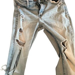 Abercrombie and Fitch 
Harper Low rise ankle jeans